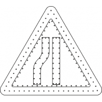 Светодиодный 1.20.3 Сужение дороги с лево 900х900х900 мм