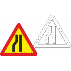Светодиодный 1.20.3 Сужение дороги с лево 900х900х900 мм