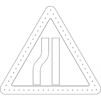 Светодиодный 1.20.3 Сужение дороги с лево 900х900х900 мм