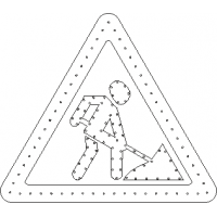 Светодиодный 1.25 Дорожные работы  900х900х900мм
