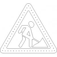 Светодиодный 1.25 Дорожные работы  900х900х900мм