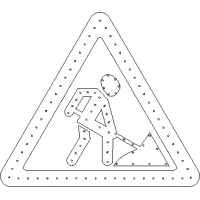 Светодиодный 1.25 Дорожные работы  900х900х900мм